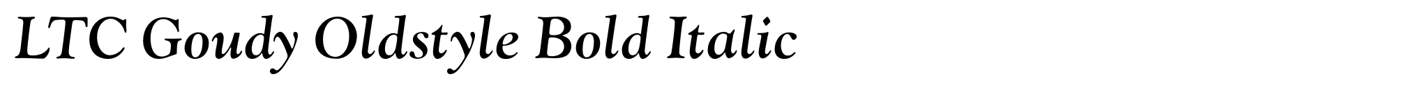 LTC Goudy Oldstyle Bold Italic image